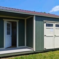 12x20 Side Porch Cabin (42380) - Southern Backyard Living