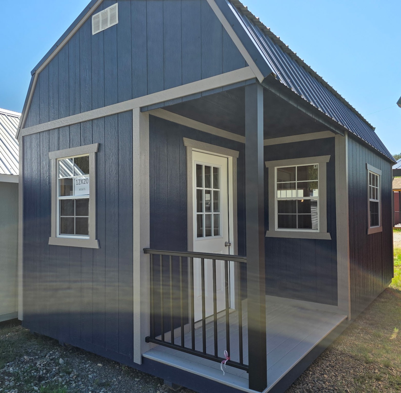 12x20 Lofted Side Porch Cabin (55673)