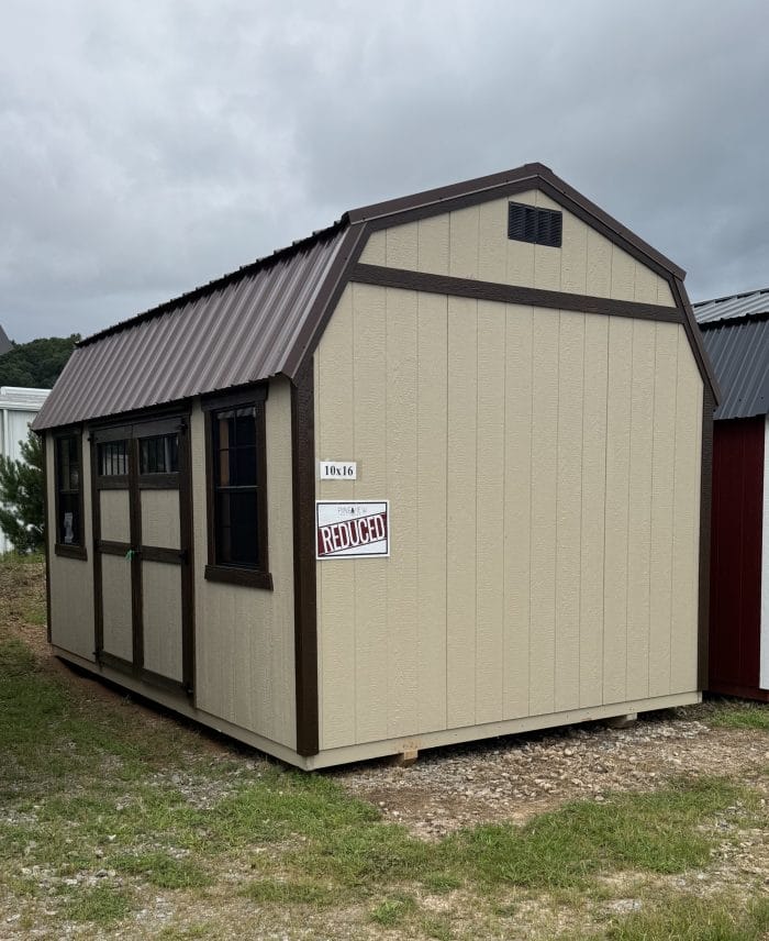10x16 Side Lofted Barn Shed (55758)