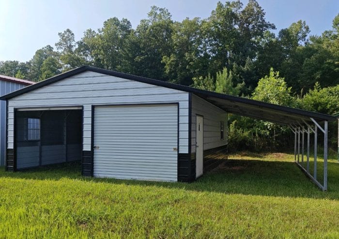 36x25x9x6 Garage with Lean to