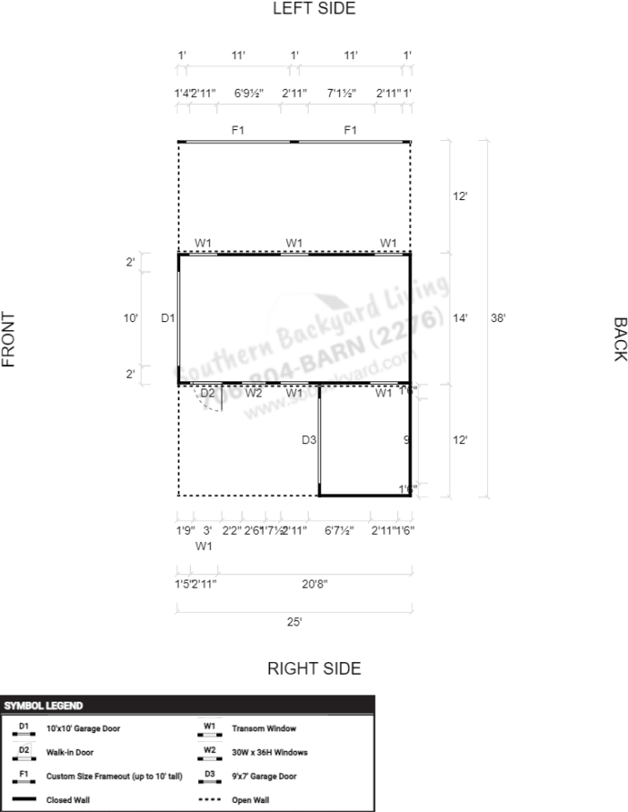38x25x12x8 Horse Barn - Image 7