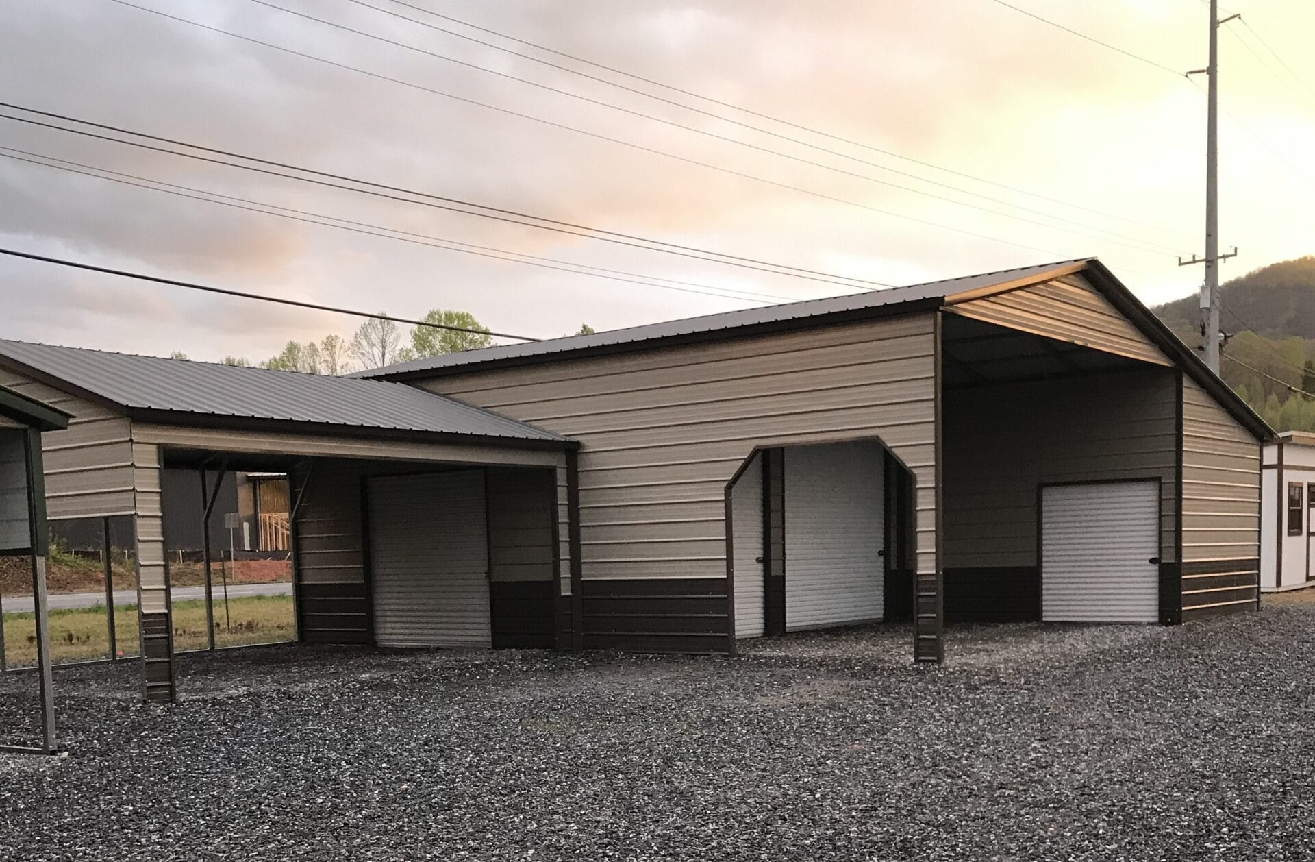 56x35x12x10x9 Combo Garage Metal Building