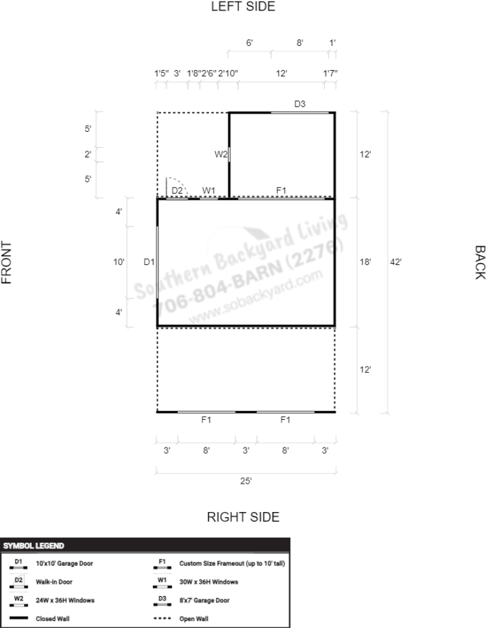 42x25x12x8 Horse Barn - Image 6