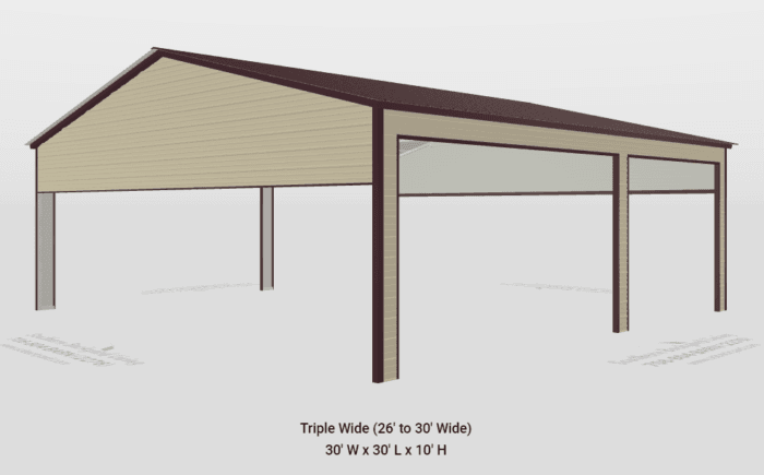 30x30x10 Triple Wide - Image 2